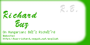 richard buz business card